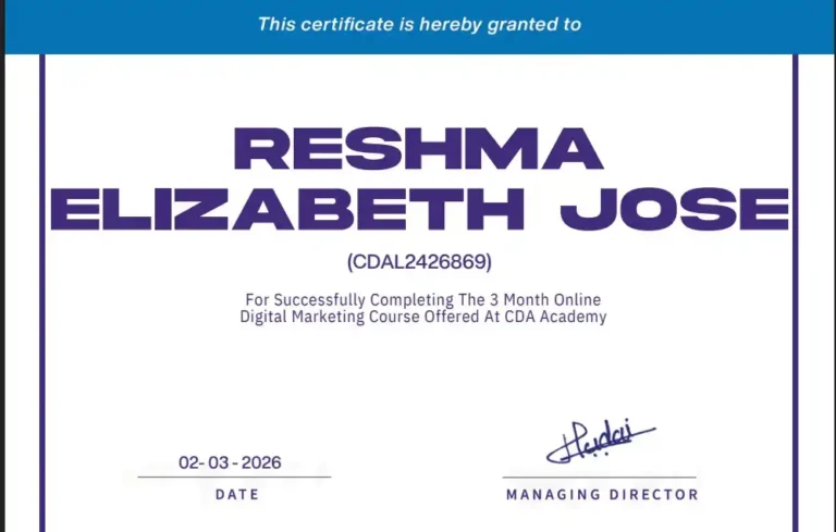 freelance digital marketer in dubai course completion